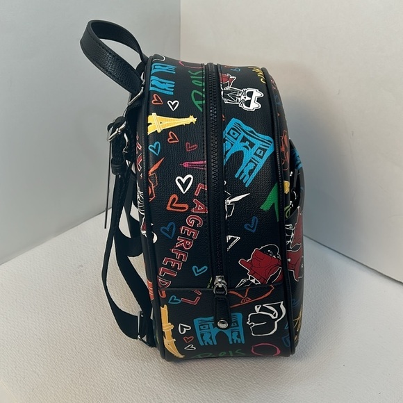 Karl Lagerfeld Adele Graffiti In Paris  Backpack Purse-NWT - Picture 5 of 8